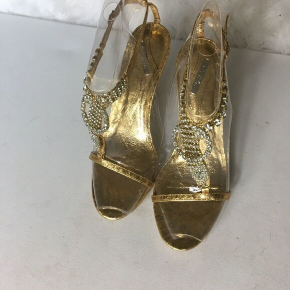 Celesta women’s gold straps sandals size 7.5 - Picture 3 of 11
